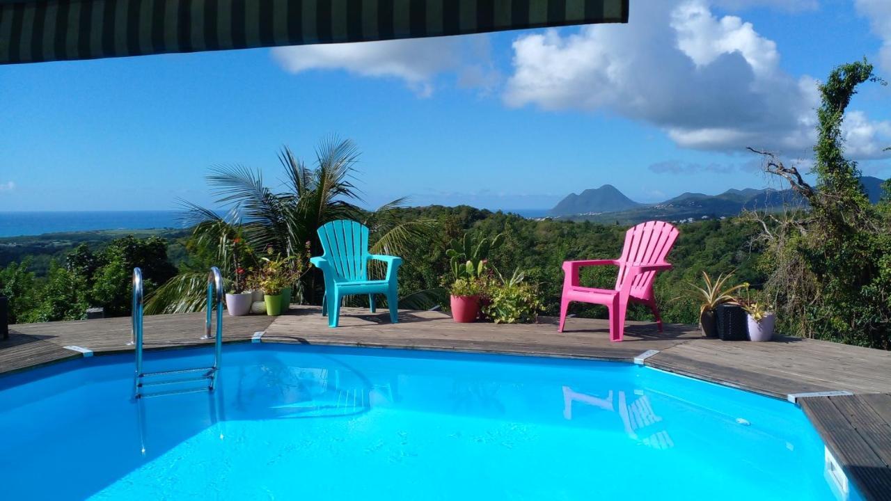 Chambre Chez L'Habitant Avec Piscine Privative Et Vue Panoramique Sur La Mer Des Caraibes Desmarinieres エクステリア 写真