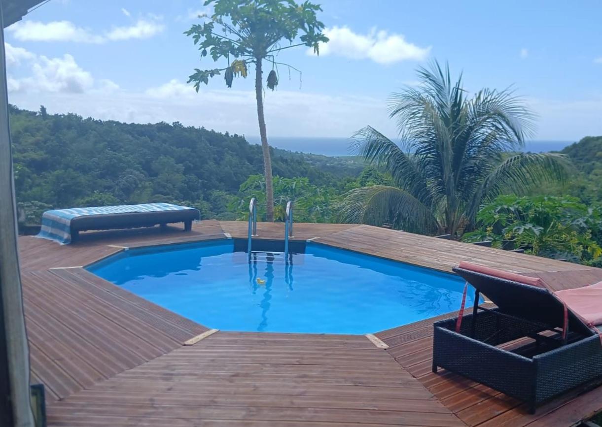 Chambre Chez L'Habitant Avec Piscine Privative Et Vue Panoramique Sur La Mer Des Caraibes Desmarinieres エクステリア 写真